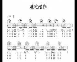 康定情歌吉他谱_F调完整版_经典民歌吉他弹唱谱_图片谱