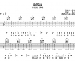 陈奕迅《圣诞结》吉他谱_C调指法简单扫弦版
