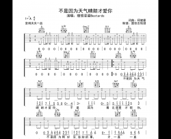 不是因为天气晴朗才爱你吉他谱_理想混蛋 Bestards_G调版吉他弹唱谱