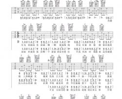 《深夜的歌》吉他谱-张过年-C调原版弹唱六线谱-高清图片谱