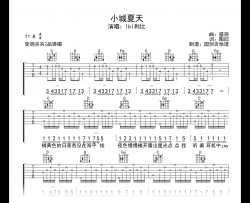 小城夏天 吉他谱_Lib利比_G调指法_示范音频
