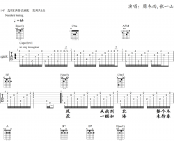 如果我爱你 周冬雨/张一山 吉他弹唱视频演示 吉他谱 张一山、周冬雨 吉他图片谱 高清