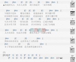 凡人歌_吉他谱_李宗盛