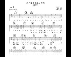 我们都是这样长大的吉他谱_郑秀文_C调弹唱谱_高清六线谱