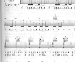 爱就一个字吉他谱_张信哲_C调原版转#C调_弹唱六线谱