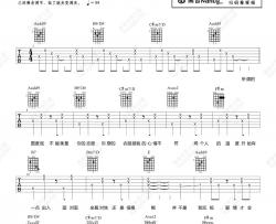 180度吉他谱_孙燕姿_A调指法原版编配_吉他弹唱六线谱