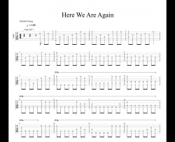 Here We Are Again指弹谱 原调_六线谱_Various Artists