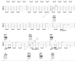 一路向北吉他谱 周杰伦 D调指法 弹唱六线谱