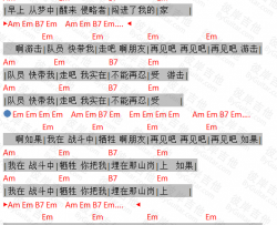 游击队之歌吉他谱 G调精选版-野孩子乐队
