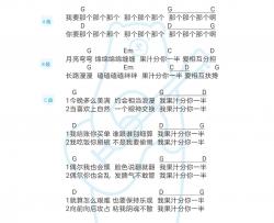 花儿乐队《我的果汁分你一半》吉他谱(G调)-Guitar Music Score