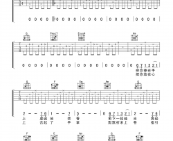 杨幂《爱的供养 喀什怒放 》吉他谱-Guitar Music Score