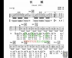 长城吉他谱 C调扫弦版-Beyond