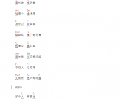 旧诗吉他谱 C调和弦谱-孟凡明