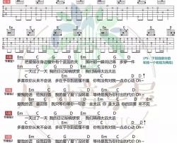《爱丫爱丫》吉他谱-By2-G调简单版弹唱谱-高清和弦图谱