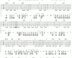 星星和我睡不着吉他谱 F调六线谱_下一曲编配_徐誉滕