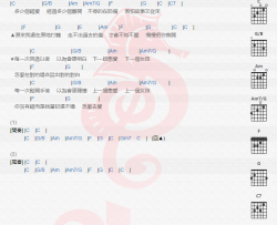 江韩文《原地打转》吉他谱(C调)-Guitar Music Score