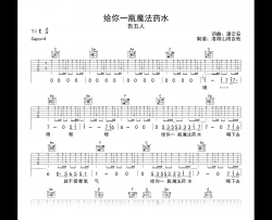 告五人《给你一瓶魔法药水》吉他谱_C调弹唱谱_示范音频