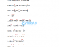 玩乐吉他谱 G调和弦谱-方大同