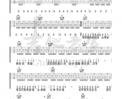 【C调版】霓虹花园《无人的海边》吉他谱 吉他弹唱六线谱 Guitar Tabs