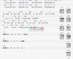 多一个人陪伴_吉他谱_东来东往
