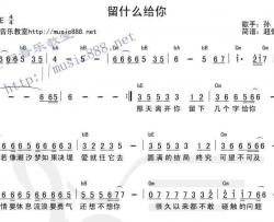 留什么给你吉他谱 E调-E网音乐教室编配-孙楠