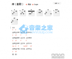 痒吉他谱 C调和弦谱-黄龄