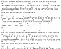 中国好声音歌典《Forever Young》吉他谱-单依纯-C调弹唱谱