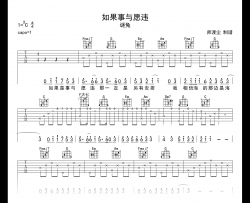 如果事与愿违吉他谱_谜兔_C调弹唱谱_示范音频
