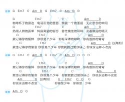 易烊千玺《你曾是少年》吉他谱(G调)-Guitar Music Score