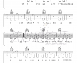 老朋友吉他谱 A调六线谱_弦心跳音乐编配_迪克牛仔