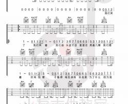 李玉刚《刚好遇见你》吉他谱(升C调)-Guitar Music Score