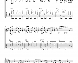 名侦探柯南主题曲指弹谱 原调六线谱_高清版_罗翔