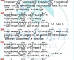汪苏泷《万有引力》吉他谱(G调)-Guitar Music Score