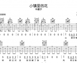华晨宇《小镇里的花》吉他谱_C调原版吉他弹唱谱