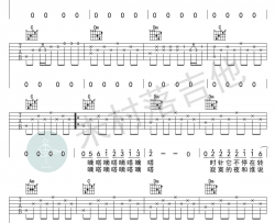 滴答吉他谱-侃侃-C调简单版-初学者入门吉他谱