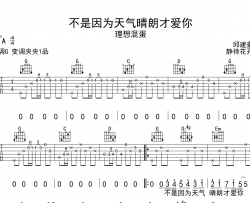 不是因为天气晴朗才爱你吉他谱-理想混蛋-G调原版弹唱谱