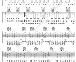 荣耀吉他谱-王晓天-荣耀吉他弹唱教学