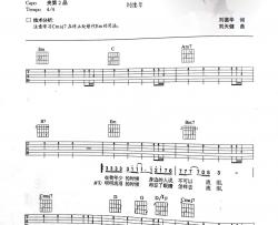 刘德华 男人哭吧不是罪 刘德华歌曲吉他弹唱谱推荐 吉他谱 群星 吉他图片谱 高清