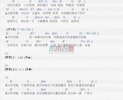 蓝雨_吉他谱_张学友