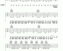 够爱吉他谱 A调-魔音琴行编配-东城卫