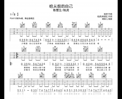 给从前的自己吉他谱_陈楚生 /陆虎_C调弹唱谱