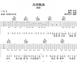 咖菲《风雨飘洒》吉他谱-G调吉他弹唱谱