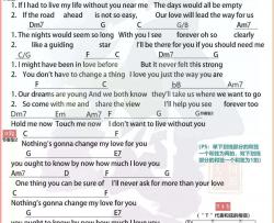 nothing's gonna change my love for you吉他谱 C调-方大同