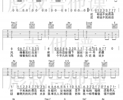 入海吉他谱-毛不易-《入海》C调简单版弹唱谱-高清六线谱