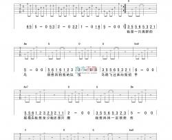 洪启《我是一只离群的鸟》吉他谱-Guitar Music Score
