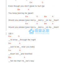 mercy吉他谱 C调和弦谱_音乐之家编配_Shawn Mendes