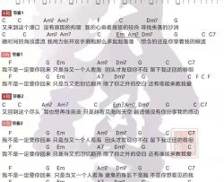 徐佳莹《失落沙洲》吉他谱(C调)-Guitar Music Score