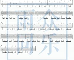 岁月神偷指弹吉他谱_吉他独奏谱_高清图片谱_金玟岐