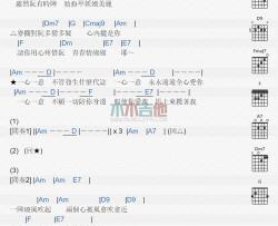黄妃《一心一意》吉他谱-Guitar Music Score