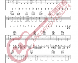 周杰伦《说了再见》吉他谱 C调编配 原版弹唱谱 高清六线谱 Guitar Tabs